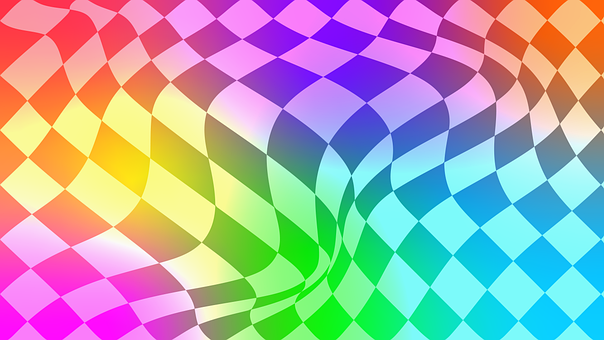 Arcoíris, Abstracto, Diamantes, Fondo