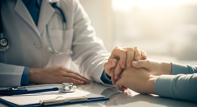 Free doctor patient hands illustration