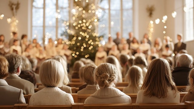 Free children choir perform illustration