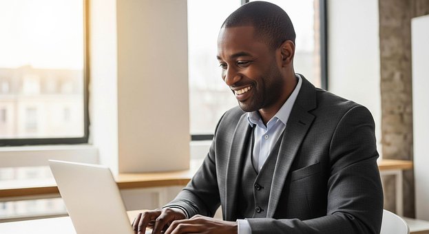 Free African American Businessman illustration and picture