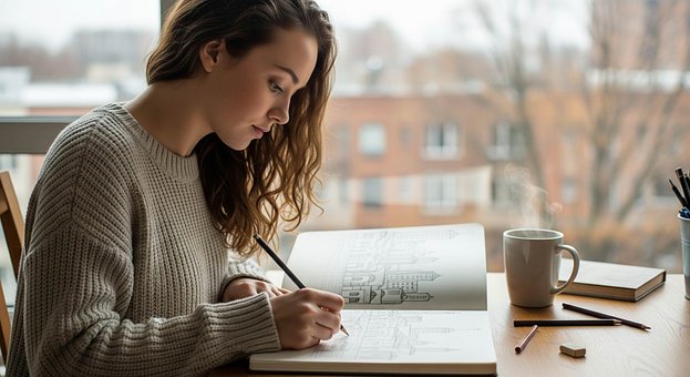 Free Woman Drawing illustration and picture