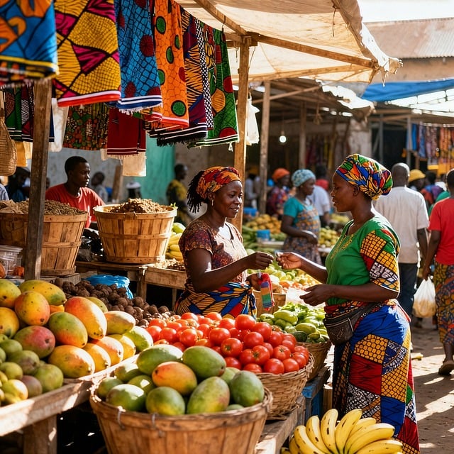 Kenia, Markt, Fruit, Groenten