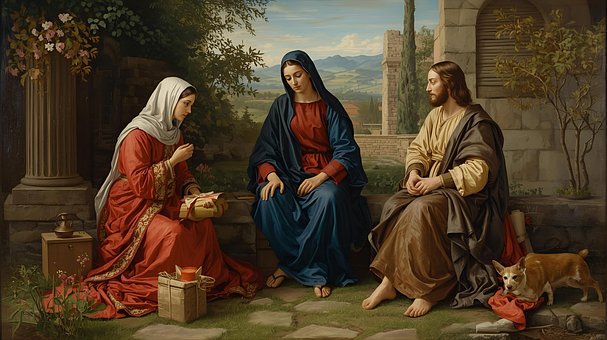 Martha, Bethany, Jesus, Gråter, Lazarus