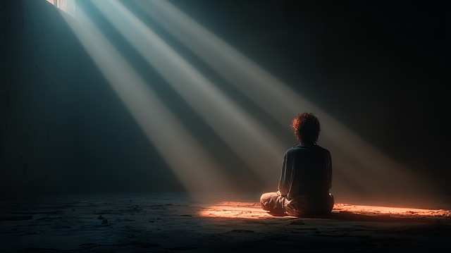 Free person sitting lotus illustration