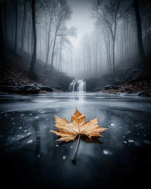 Ahorn, Blatt, Wald, Dunkel, Nebel, Myst