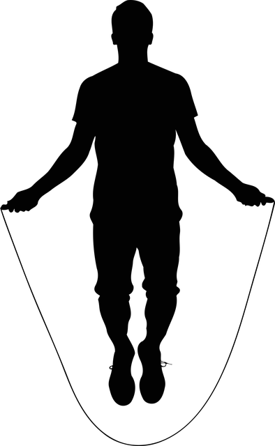 Free jump rope skipping exercise vector