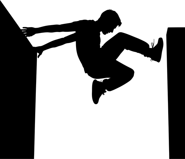 Free parkour jump athlete illustration
