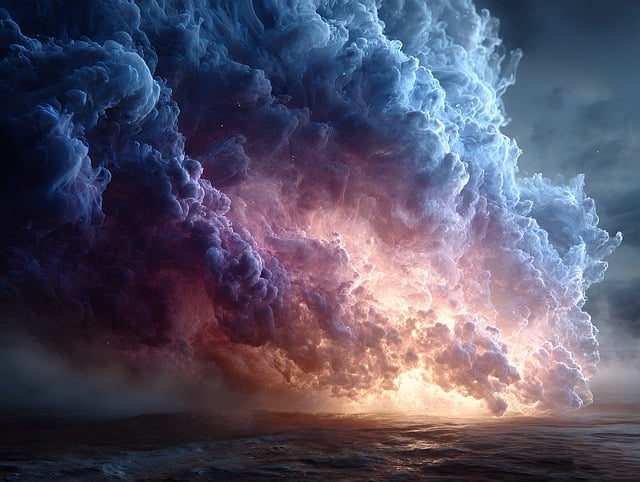 Free storm cloud ocean illustration