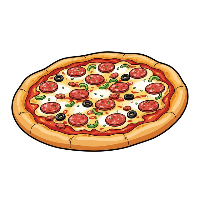 Karikaturartig, Pizza, Lebensmittel