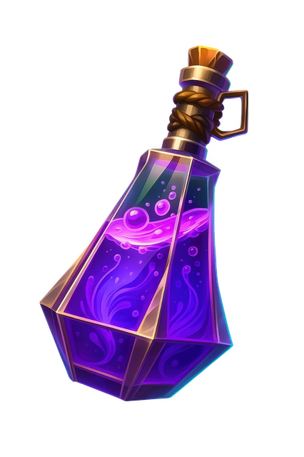 Free potion bottle purple illustration