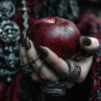 Apfel, Gift, Rot, Schneewittchen, Dunkel
