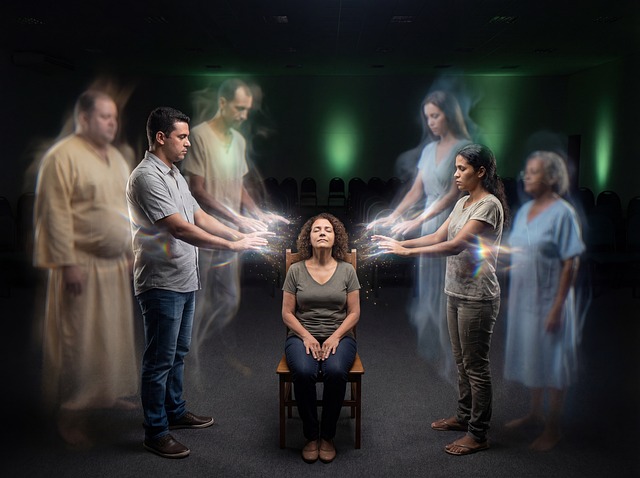 Free spiritual healing session spiritual energy healing medium illustration