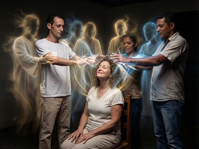 Free spiritual healing session spiritual energy healing medium illustration