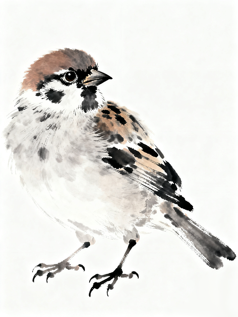 Free Sparrow Bird illustration and picture