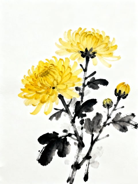Free Chrysanthemum Yellow Flower illustration and picture
