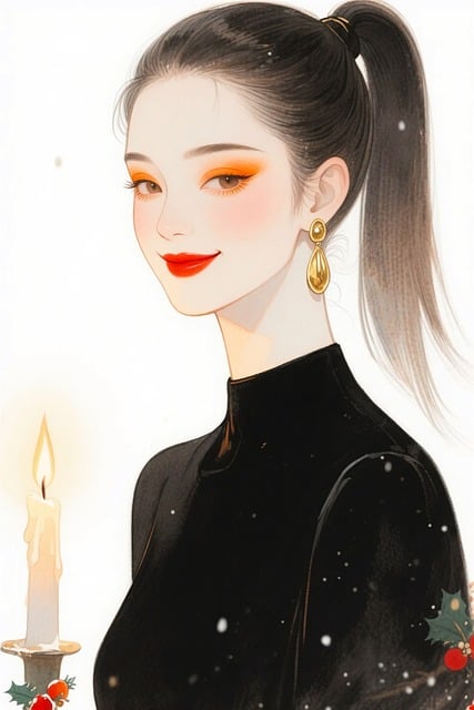 Free christmas christmas woman holiday season illustration