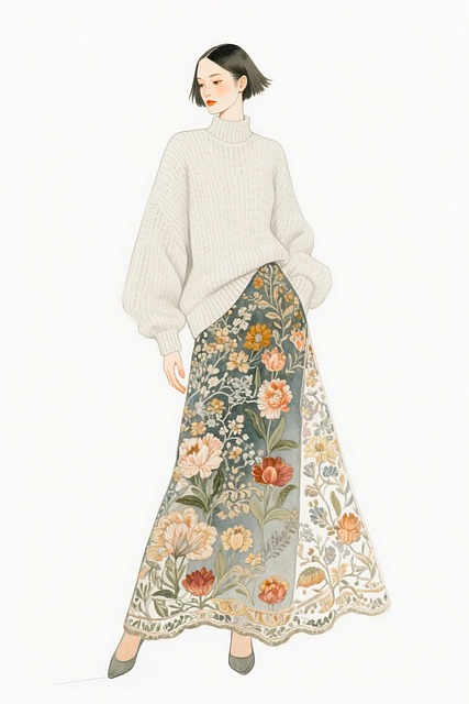 Modeillustration, Stilvolle Frau