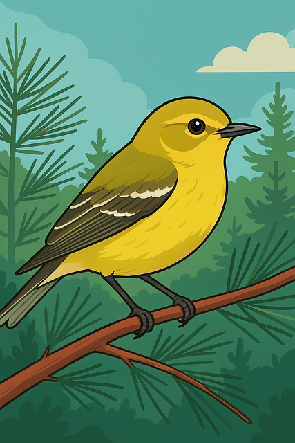 Free warbler nature bird illustration
