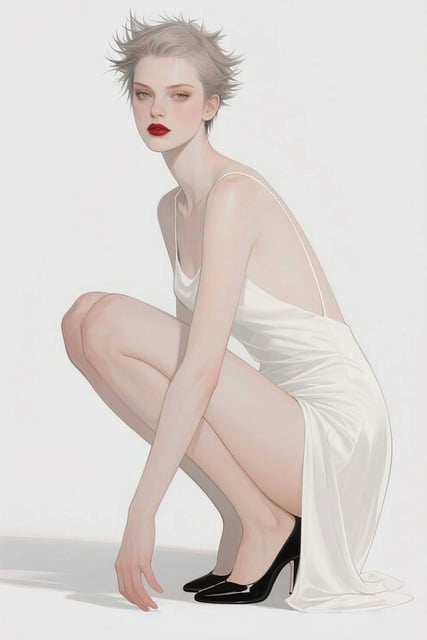 Free fashion illustration elegant woman minimal beauty illustration