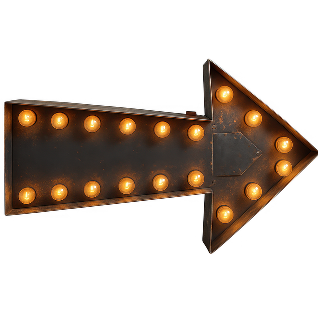 Free arrow sign marquee illustration