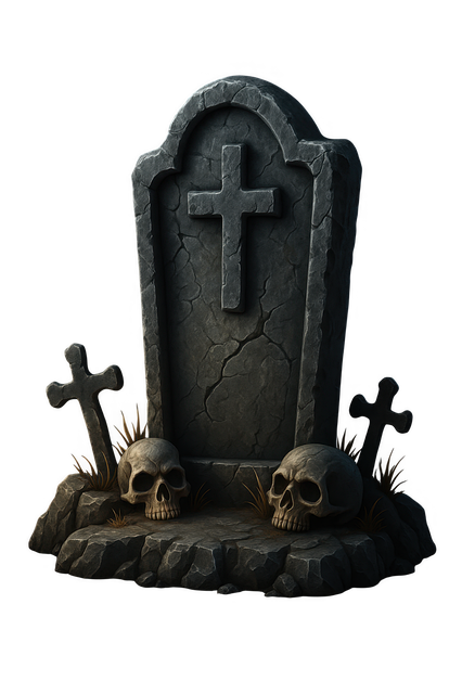 Free tombstone grave halloween illustration