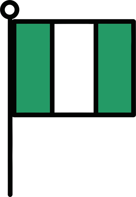 Free nigeria flag pole vector
