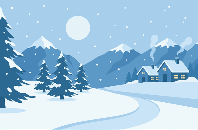 Free winter landscape winter snow vector