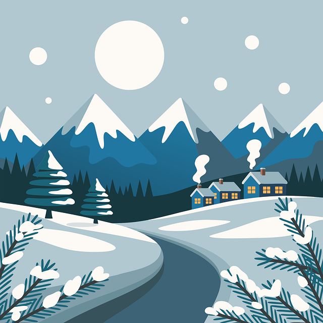 Free winter landscape winter snow vector