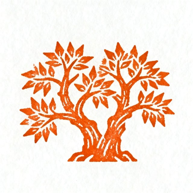 Free intertwined branches tree love symbol illustration
