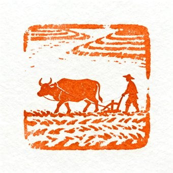 Free Farmer Ox illustration and picture