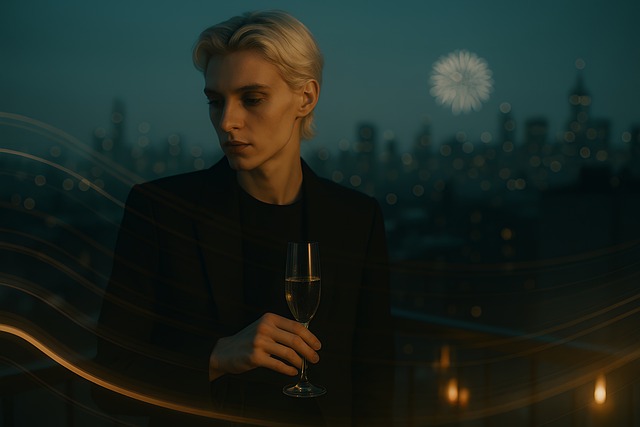 Free portrait night city illustration