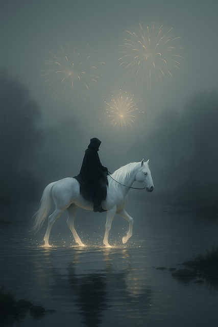 Download Horse, Rider, Hooded. Royalty-Free Stock Illustration