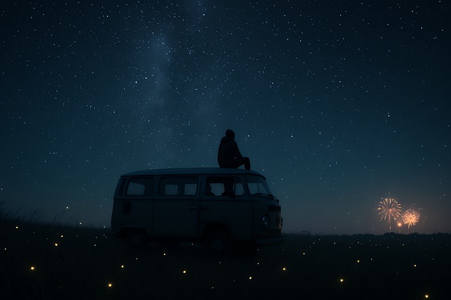 Noche, Estrellas, Galaxia, Silueta