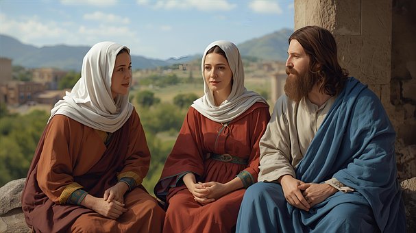Martha, Bethany, Jesus, Gråter, Lazarus