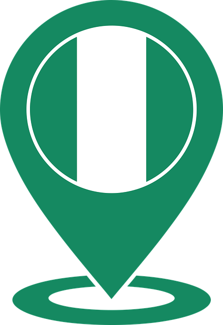Nigeria, Flagge, Kartenpin, Lage, Marker
