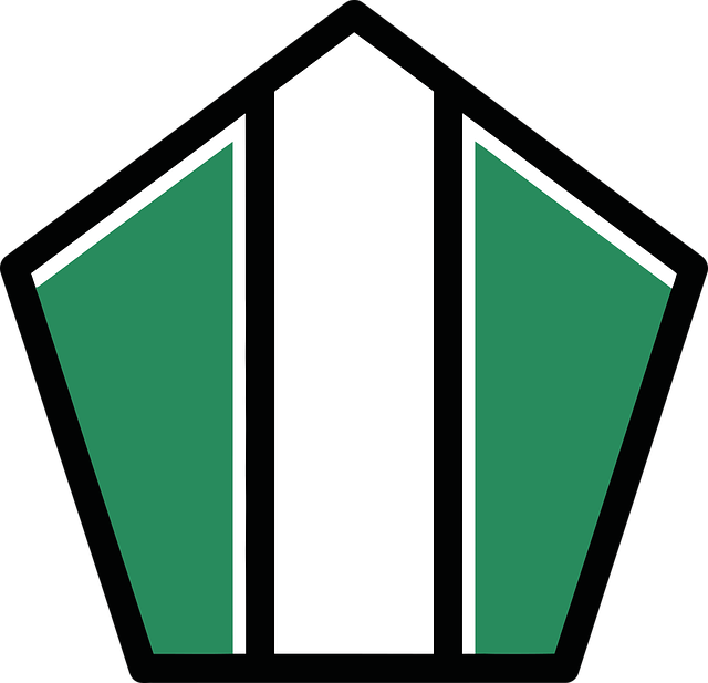 Free nigeria flag pentagon vector