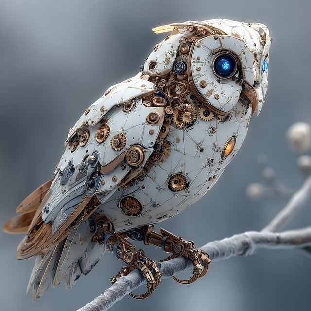 Uil, Vogel, Mechanisch, Robot, Steampunk