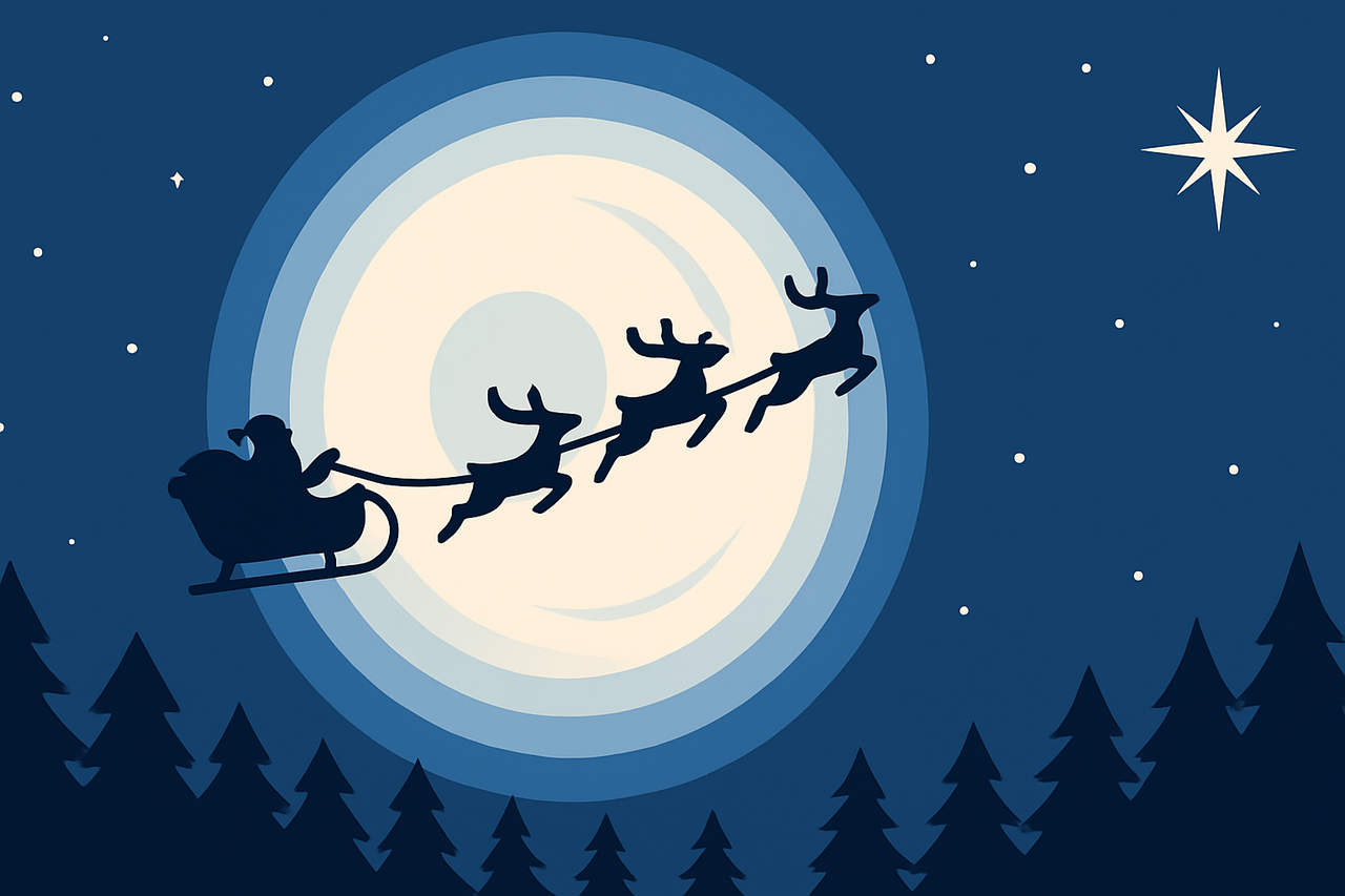 Download Christmas, Santa Claus, Sleigh. Royalty-Free Vector Graphic ...