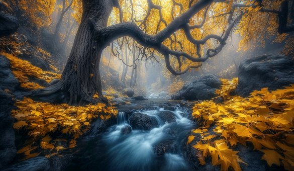 Wald, Natur, Verzaubert, Magie, Wasser