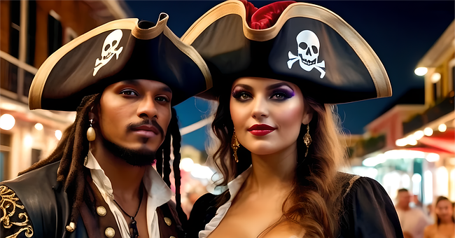 Free Couple Carnival illustration and picture