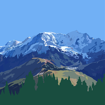 Free Mountain Snow vector and picture