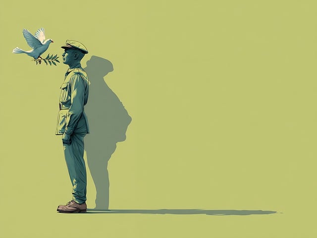 Free soldier dove peace illustration