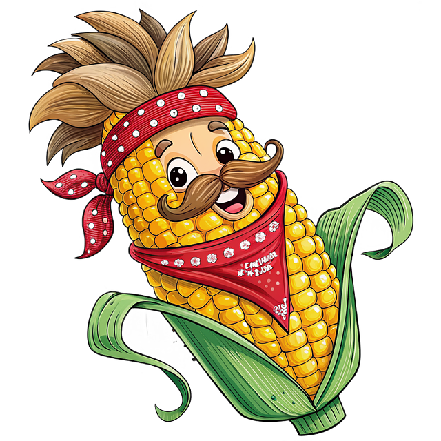 Free cartoon character corn popcorn illustration