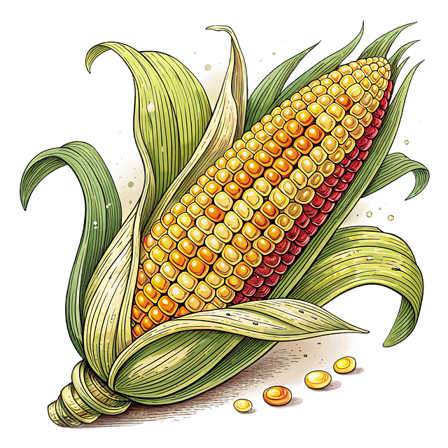Free corn yellow kernels illustration