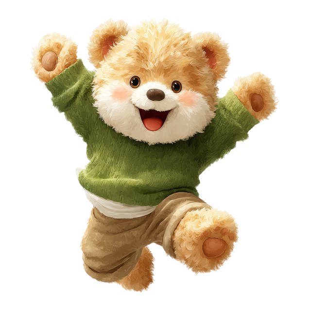 Free teddy bear joyful happy illustration