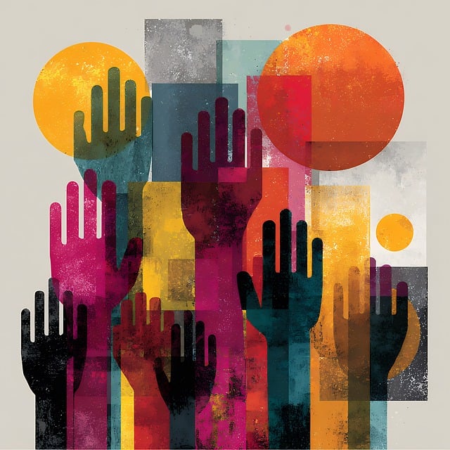 Free hands abstract colorful illustration