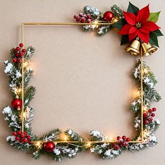 Moldura De Natal, Cartão De Natal