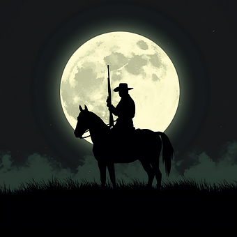 Filmisch Silhouet, Cowboyillustratie