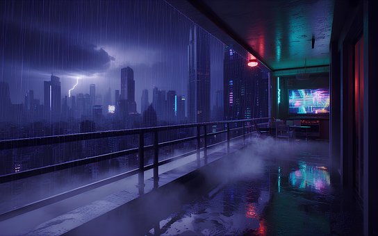 Free Neon City illustration and picture