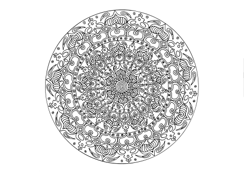 Free Drawing Mandala photo and picture